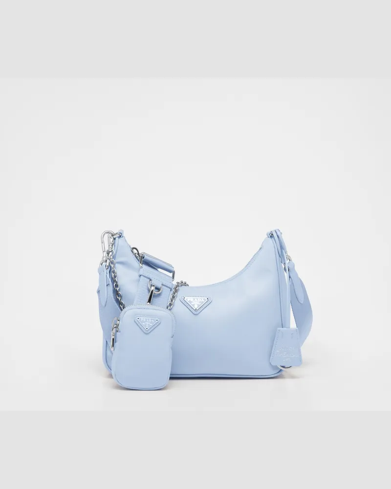 Prada Re-Edition 2005 Tasche aus Re-Nylon Hellblau