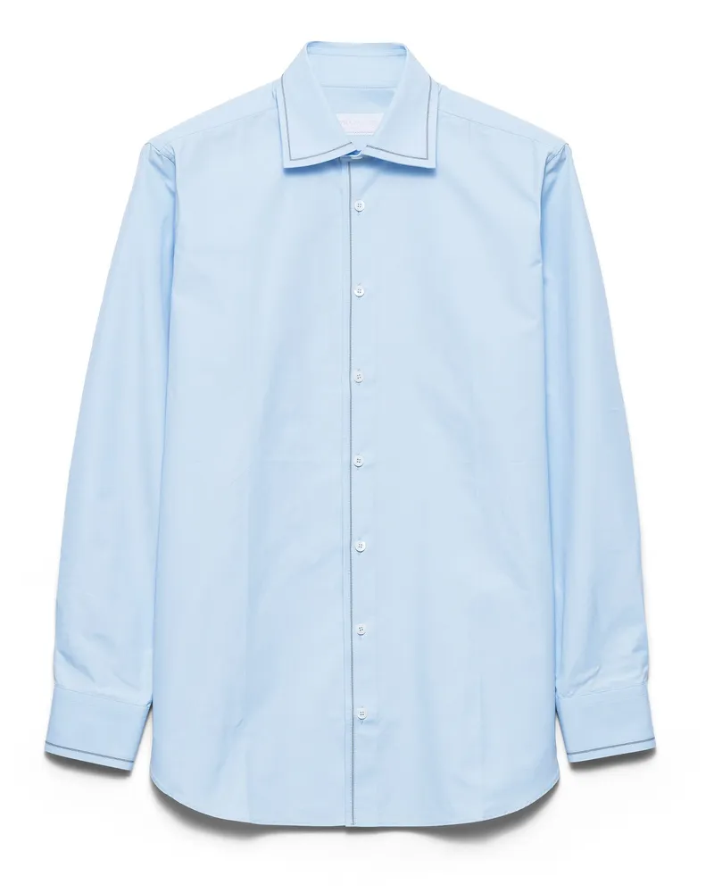 Prada Hemd Aus Baumwolle, Herren, Himmelblau, Größe Himmelblau