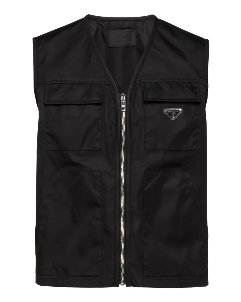 Prada Weste Aus Re-nylon, Herren, Schwarz, Größe Schwarz
