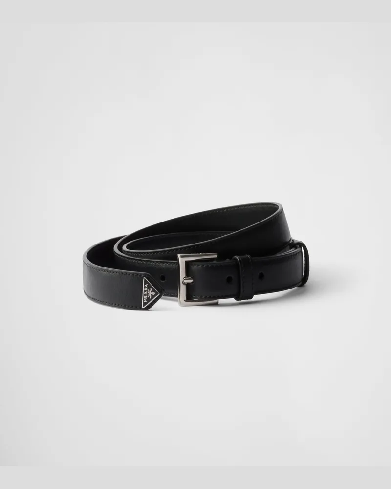 Prada Gürtel aus Leder Schwarz