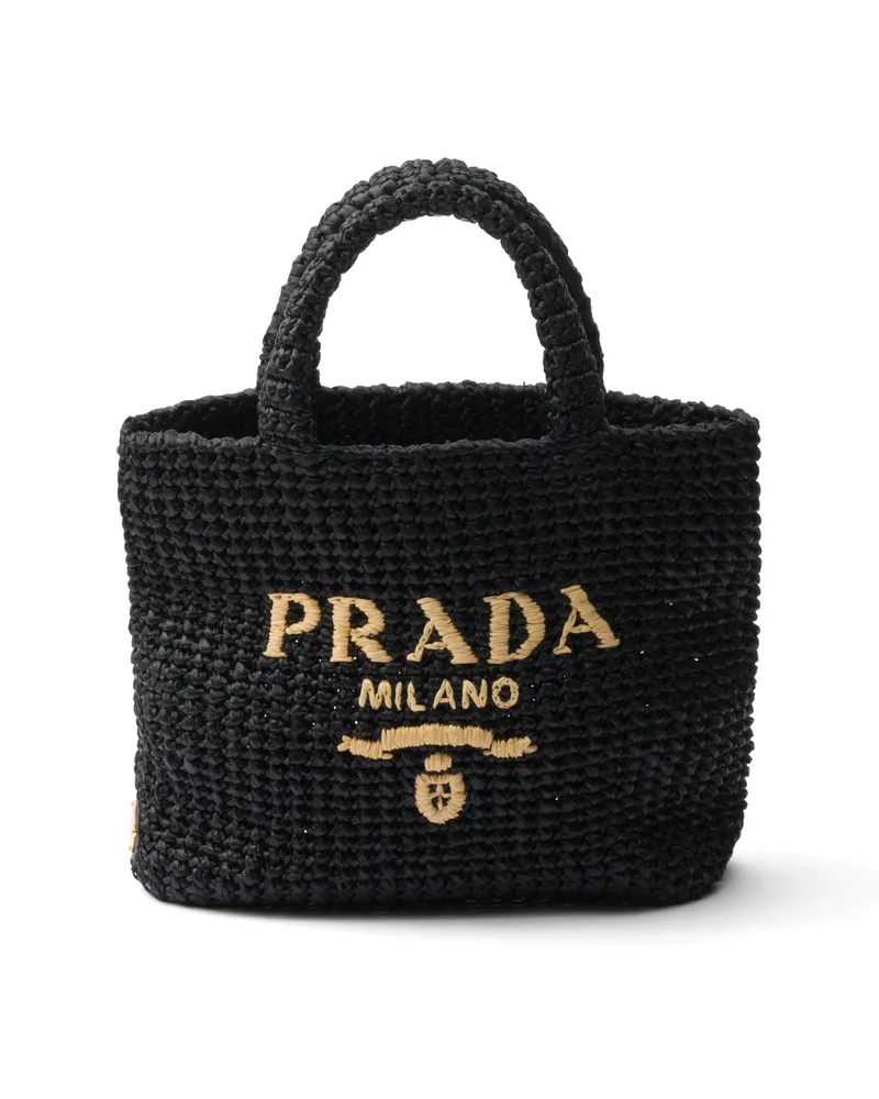 Prada Kleine Gehäkelte Tote Bag, Damen, Schwarz Schwarz