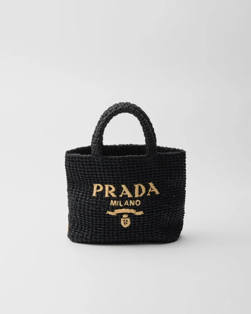 Prada Kleine gehäkelte Tote Bag Schwarz