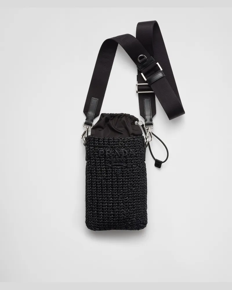 Prada Gehäkelte Smartphone-Hülle Schwarz