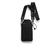 Gehäkelte Smartphone-hülle, Herren, Schwarz