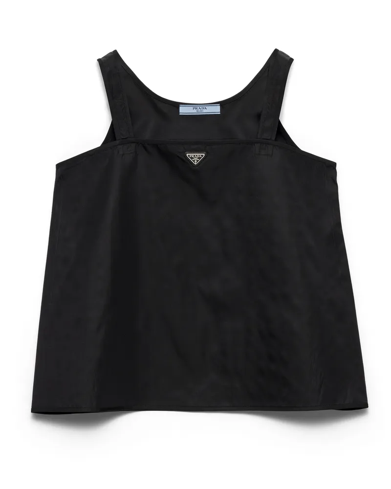 Prada Top Aus Re-nylon, Damen, Schwarz, Größe Schwarz