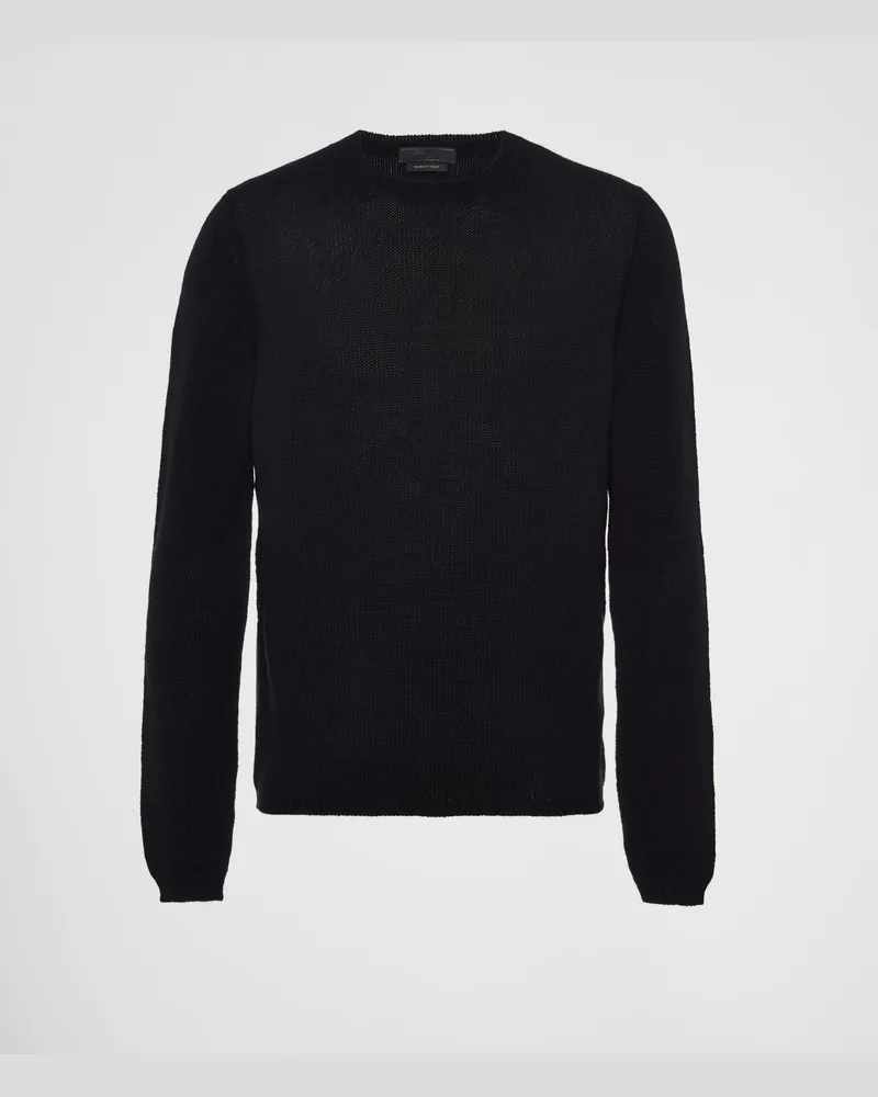Prada Cashmere Crew-Neck Sweater Schwarz