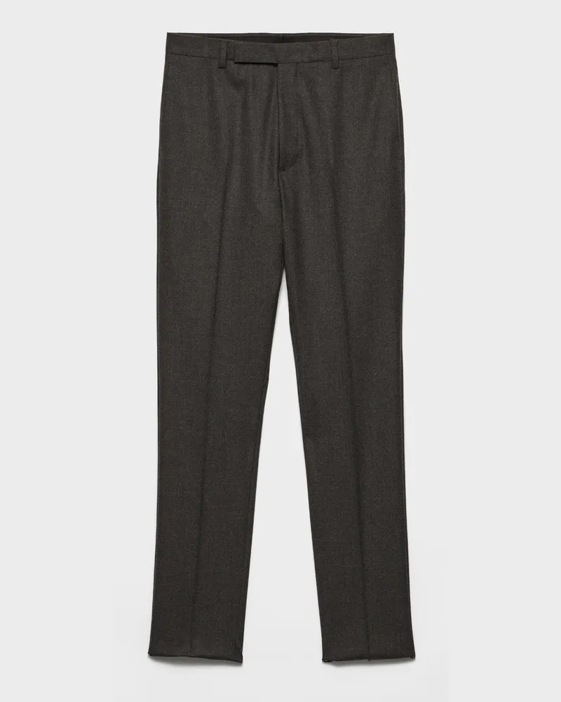 Prada Hose aus Stretch-Kaschmir Schiefergrau