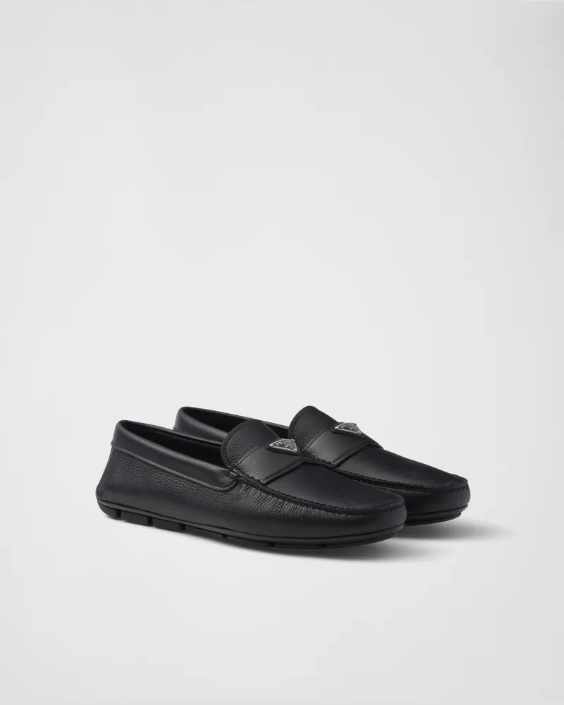 Prada Driving-Schuhe mit Hirschleder-Print Schwarz