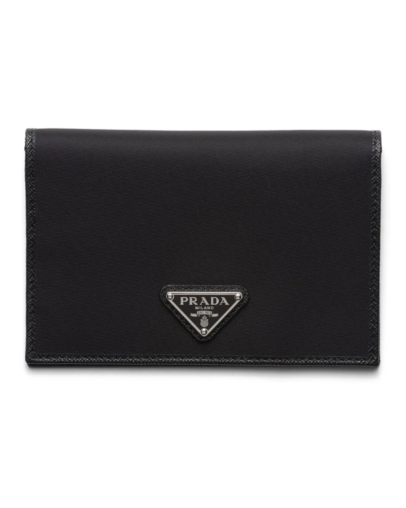 Prada Reisepassetui Aus Re-nylon, Herren, Schwarz Schwarz