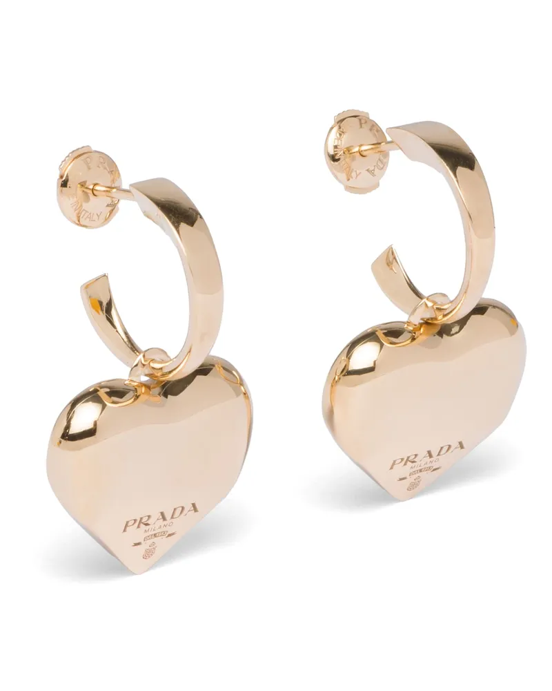 Prada Eternal Gold Kleine Ohrhänger Aus Gelbgold, Damen, Gold Gold