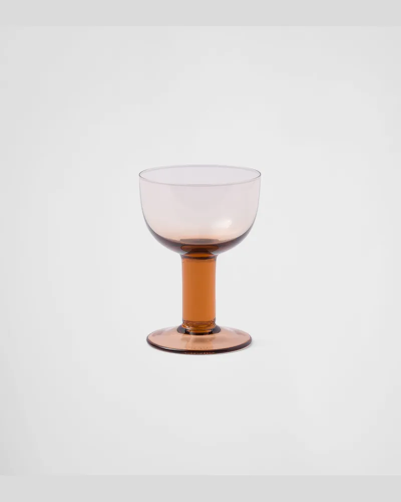 Prada Set mit zwei Rotweingläsern aus Kristall – Plinth Onyx