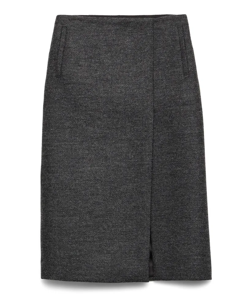 Prada Rock Mit Rush-stich, Damen, Schiefergrau, Größe Schiefergrau