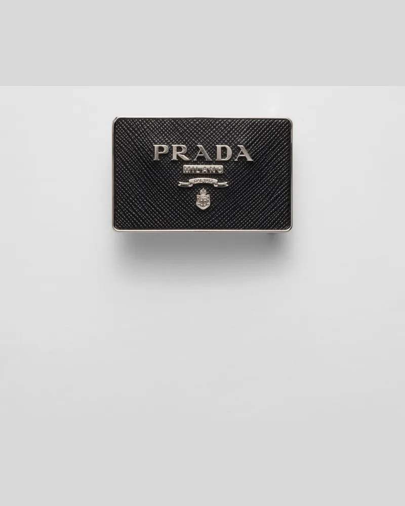 Prada Gürtelschließe aus Metall Schwarz