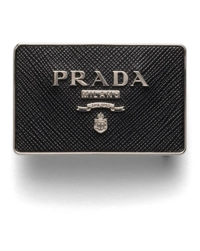 Prada Gürtelschließe Aus Metall, Herren, Schwarz Schwarz