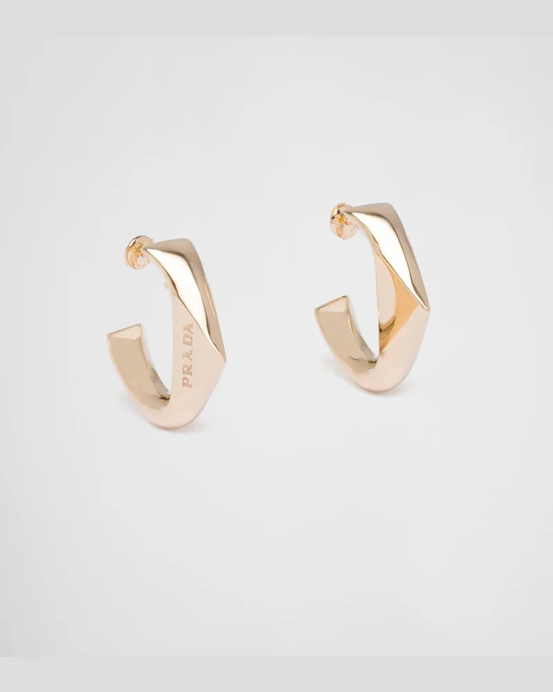 Prada Eternal Gold mittelgroße Ohrringe aus Gelbgold Gold