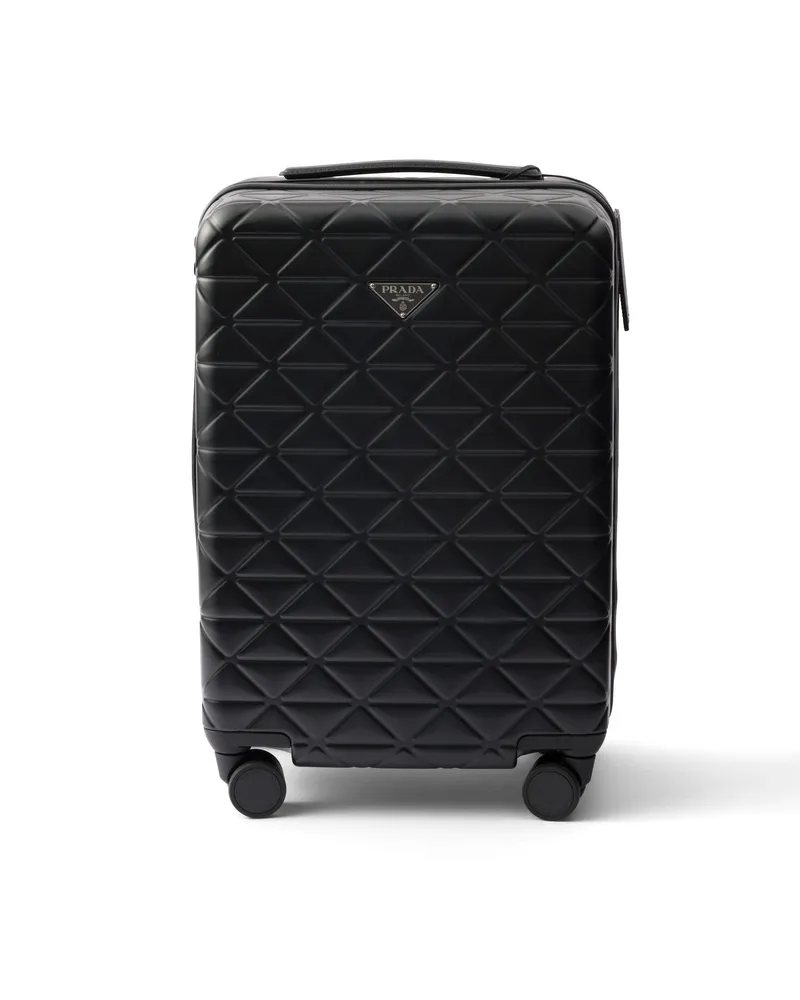 Prada Trolley Aus Polycarbonat, , Schwarz Schwarz