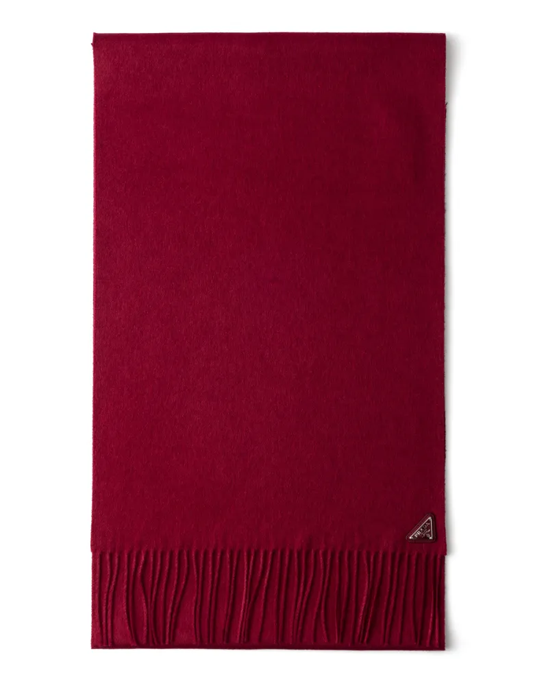 Prada Schal Aus Seide Und Kaschmir, Herren, Kirschrot Kirschrot