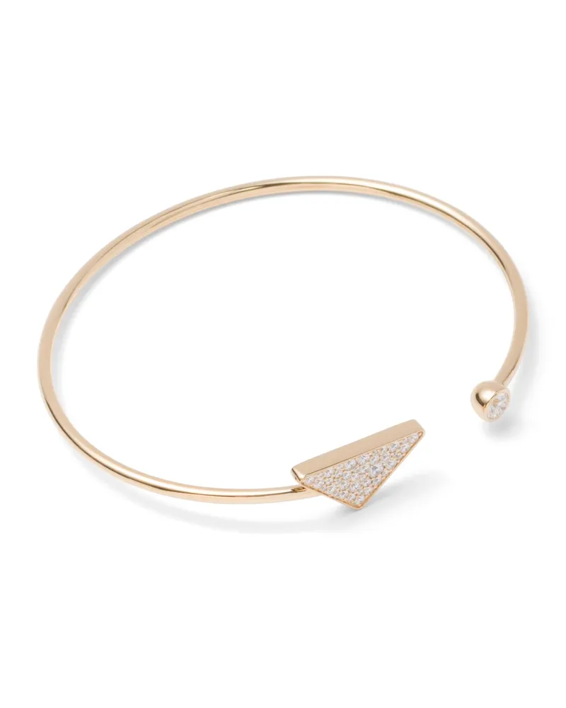 Prada Eternal Gold Armreif Aus Gelbgold Mit Diamanten, Damen, Gold/weiß, Größe Gold
