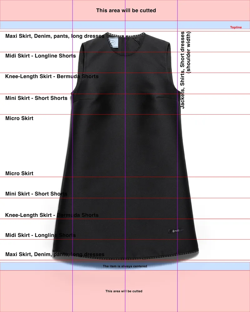 Prada Minikleid Aus Scuba, Damen, Schwarz, Größe Schwarz