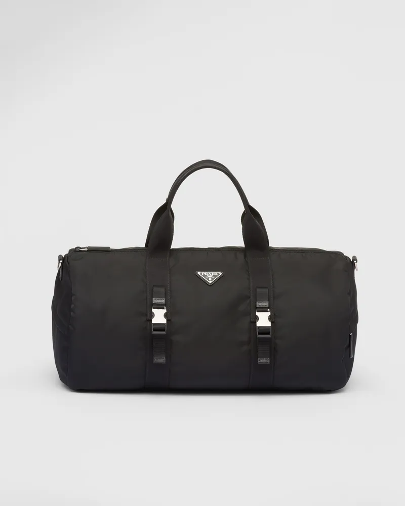 Prada Seesack aus Re-Nylon und Saffiano-Leder Schwarz