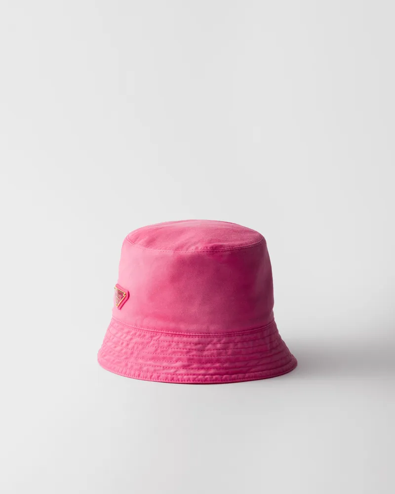 Prada Fischerhut aus Baumwolle Tamarindenrosa