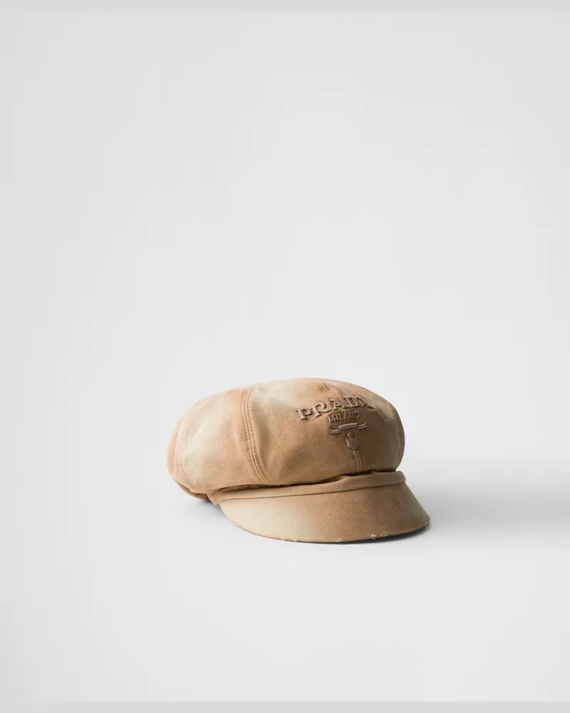 Prada Ballonmütze aus Canvas Beige
