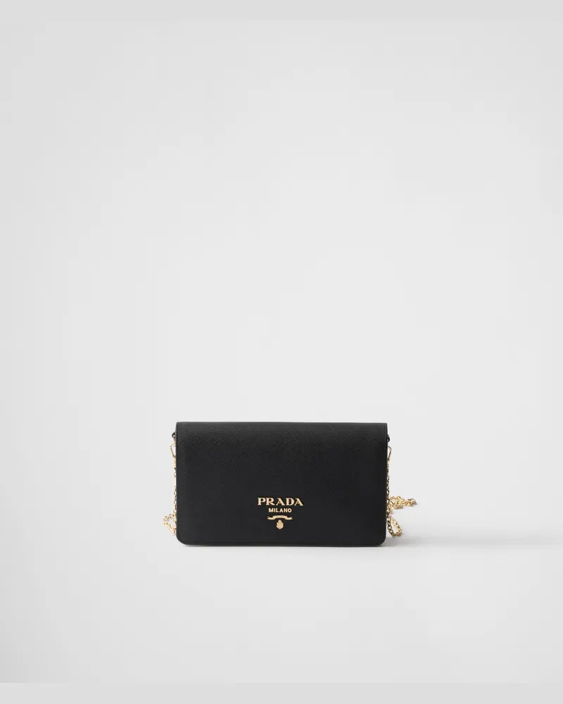 Prada Minitasche aus Saffiano-Leder Schwarz