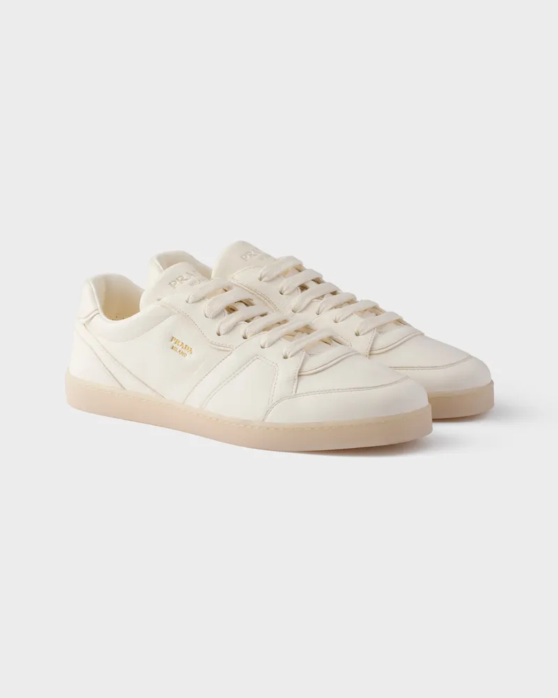 Prada Sneaker aus Leder Elfenbein