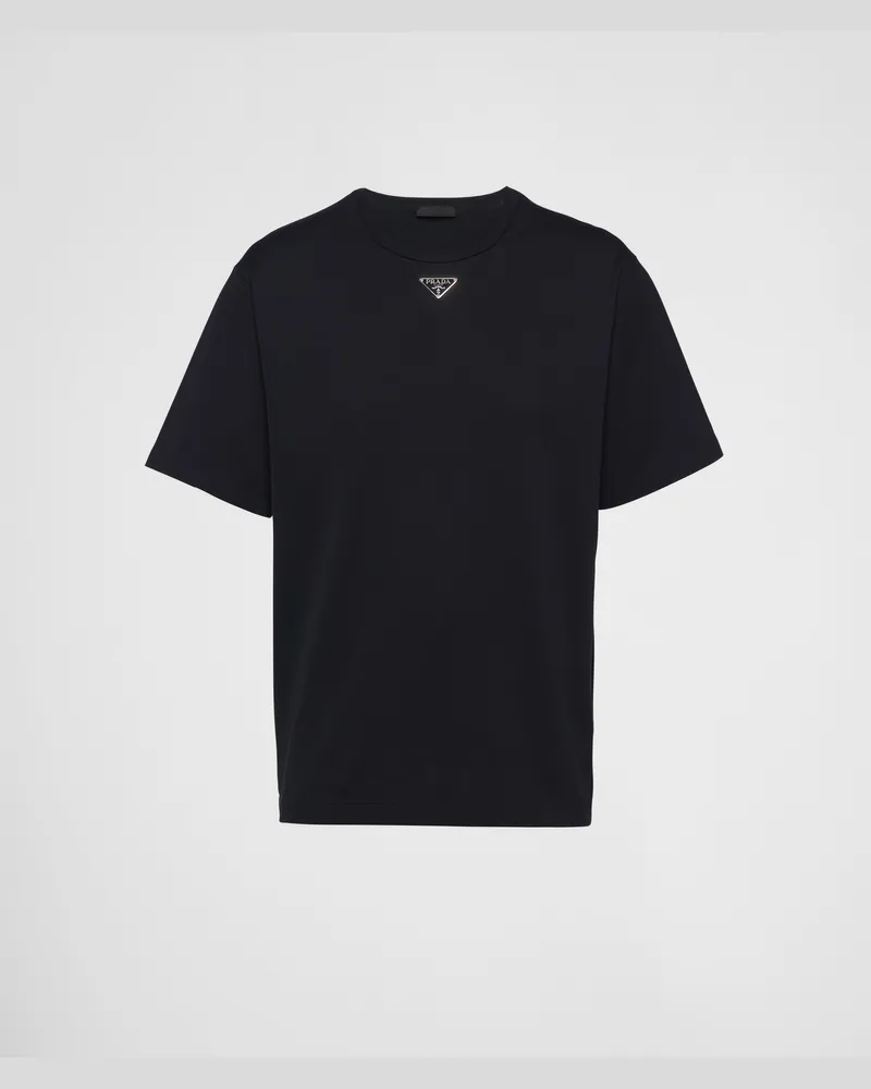 Prada T-Shirt aus Baumwolle Schwarz
