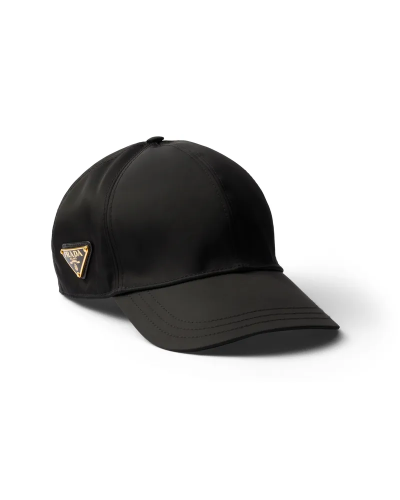 Prada Baseballkappe Aus Re-nylon, Damen, Schwarz, Größe Schwarz