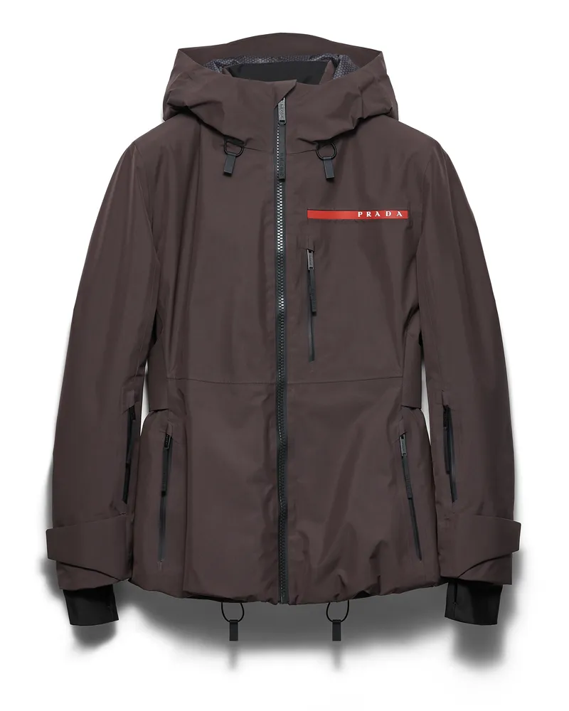 Prada Skijacke Aus Extreme-tex, Damen, Ebenholz, Größe Ebenholz