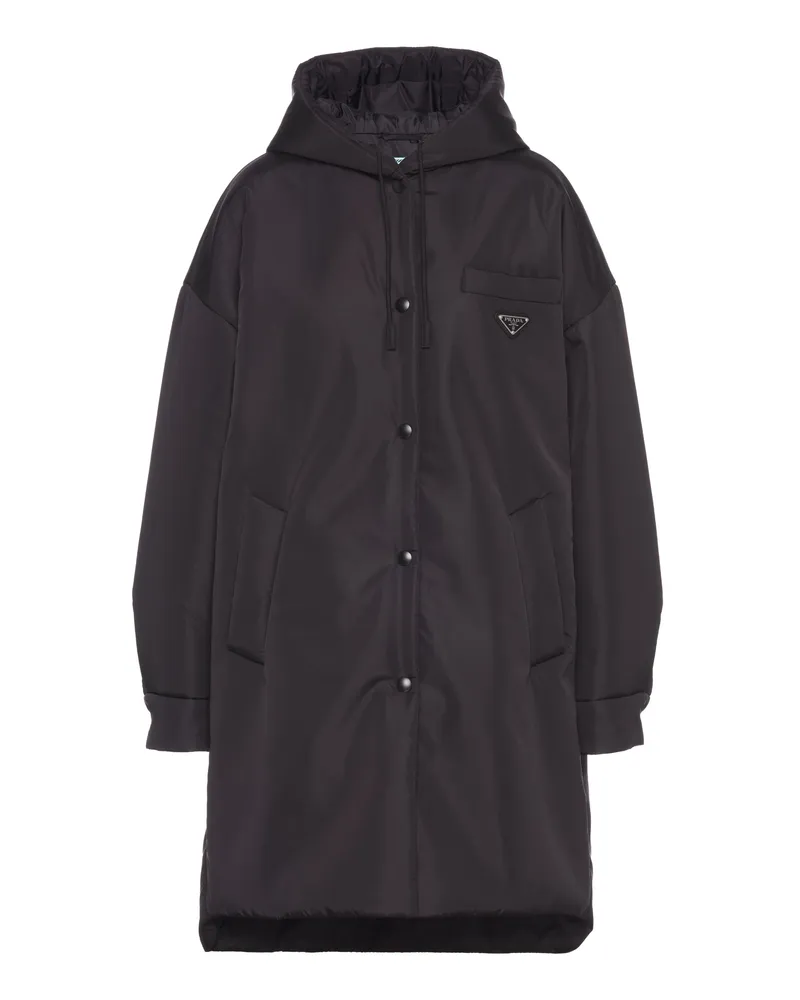 Prada Oversize-regenmantel Aus Light Re-nylon, Damen, Schwarz, Größe Schwarz