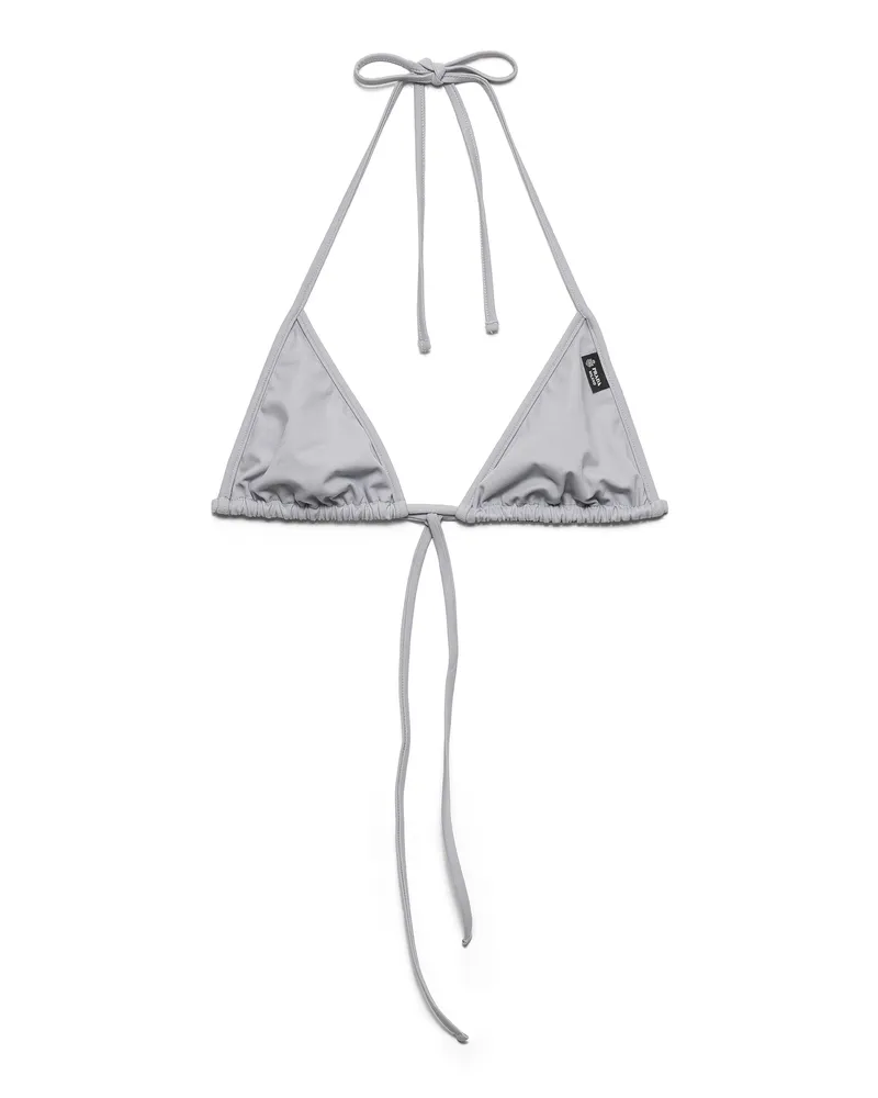 Prada Bikini-oberteil Aus Jersey, Damen, Perlgrau, Größe Perlgrau