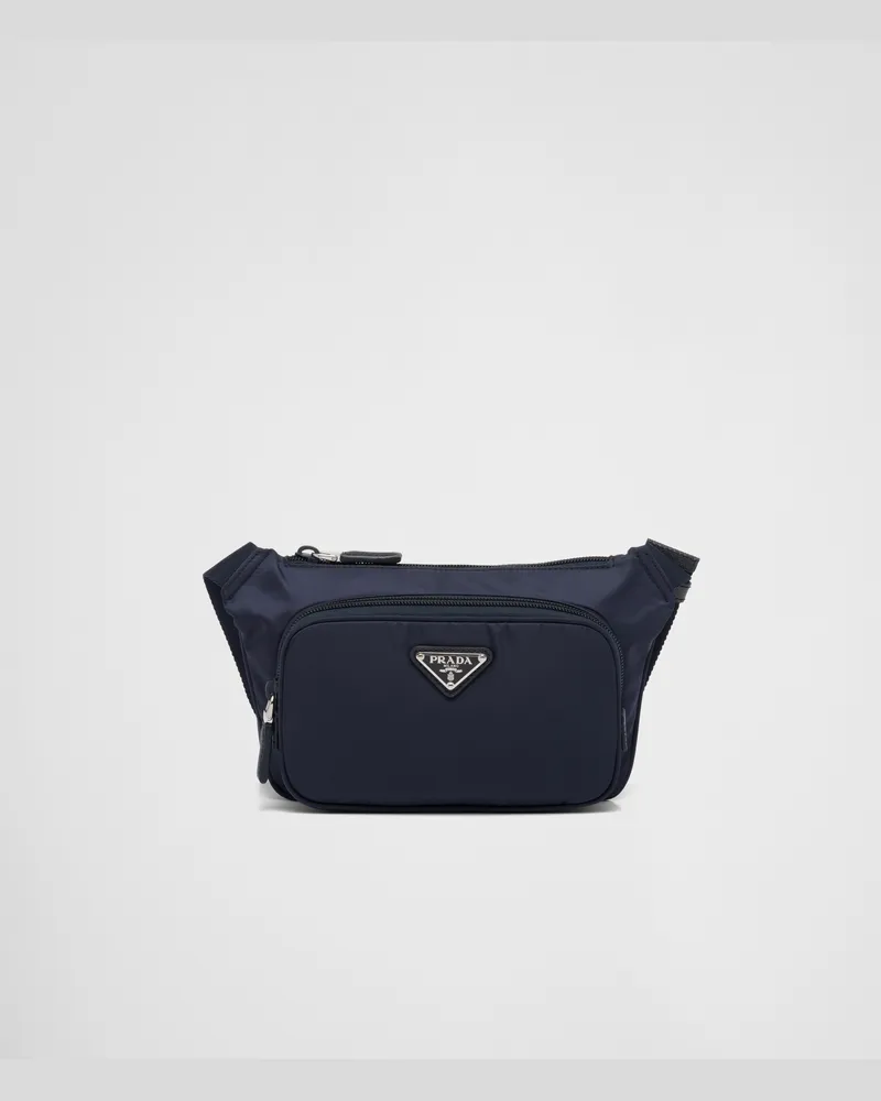 Prada Schultertasche: Re-Nylon und Saffiano-Leder Blau