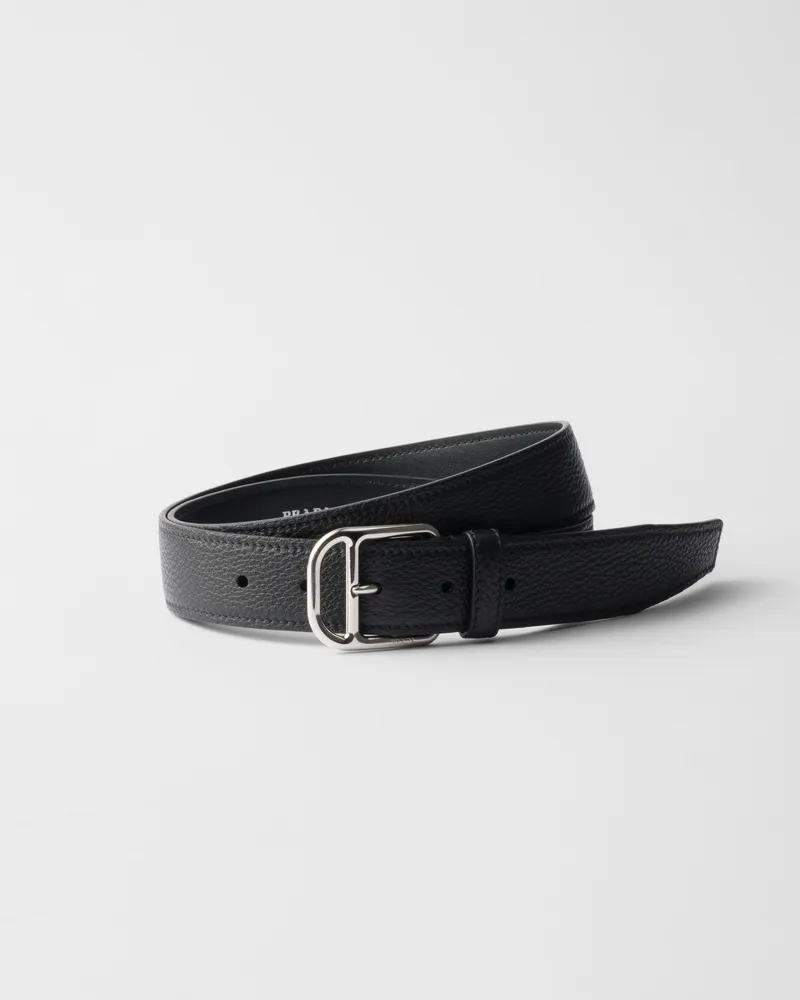 Prada Ledergürtel Schwarz