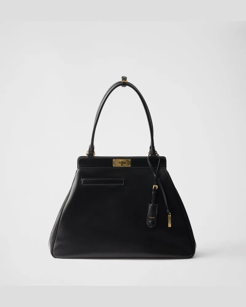 Prada Große Tote Bag aus Leder Schwarz