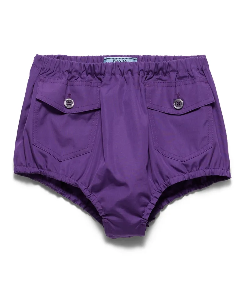 Prada Shorts Aus Popeline, Damen, Cyclam, Größe Cyclam