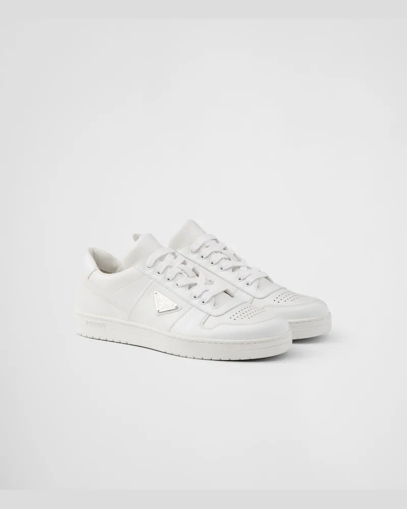 Prada Downtown Sneaker aus Leder Weiss