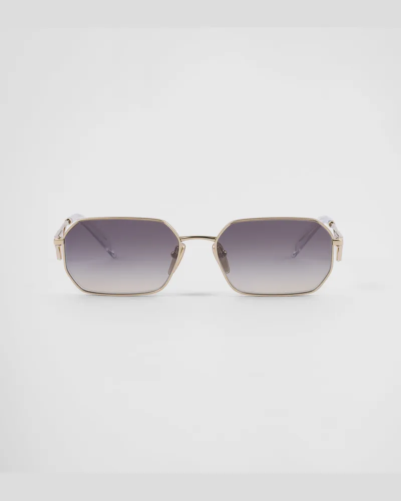 Prada Sonnenbrille mit  Triangolo-Logo Irisfarbene