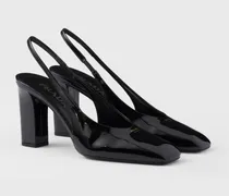 Slingback-Pumps aus Lackleder
