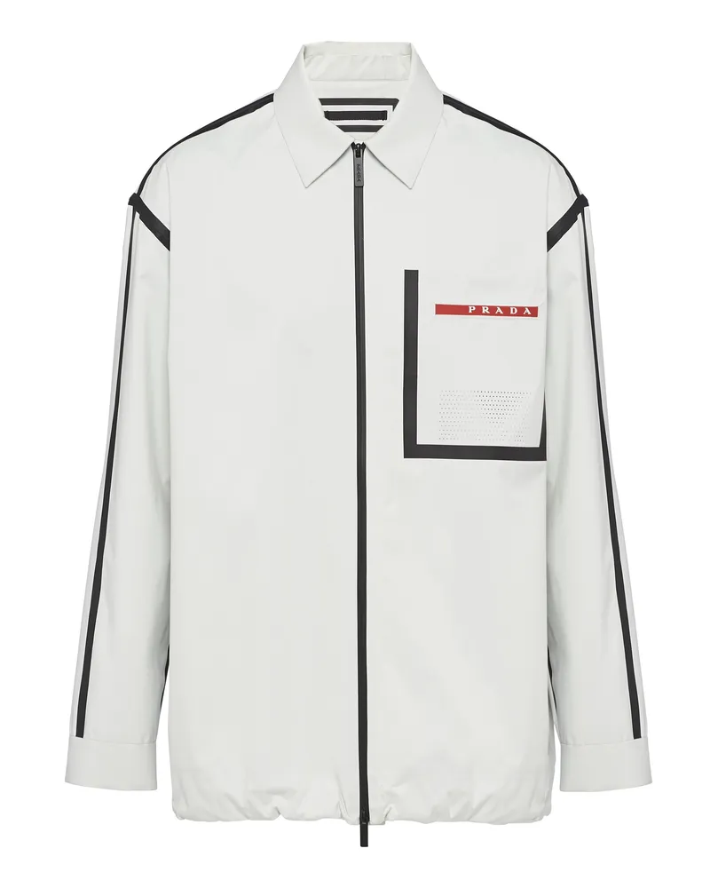 Prada Hemd Aus Extreme-tex Light, Herren, Kalkweiss, Größe Kalkweiss