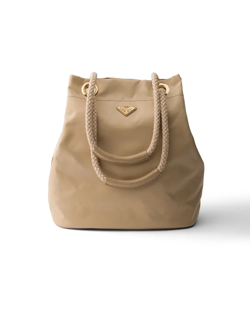 Prada Mariner Große Bucket Bag Aus Re-nylon, Damen, Kamelbraun Kamelbraun