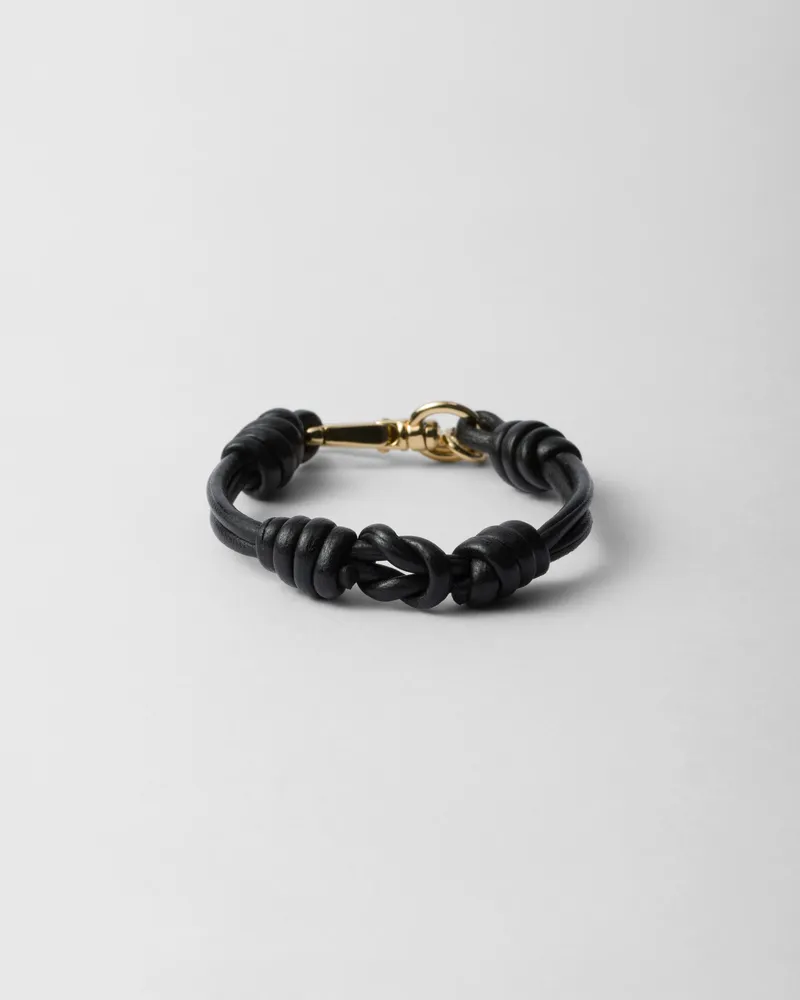 Prada Armband aus Nappa-Leder Schwarz