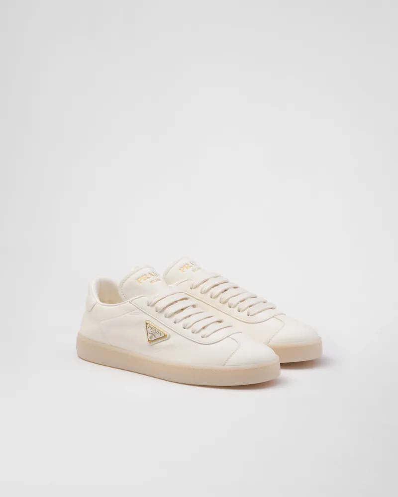 Prada Sneaker aus Leder Elfenbein