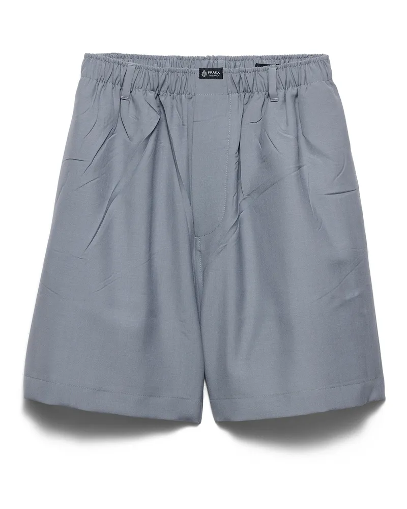 Prada Bermudas Aus Mohairwolle, Herren, Wolkengrau, Größe Wolkengrau