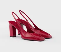 Slingback-Pumps aus Lackleder