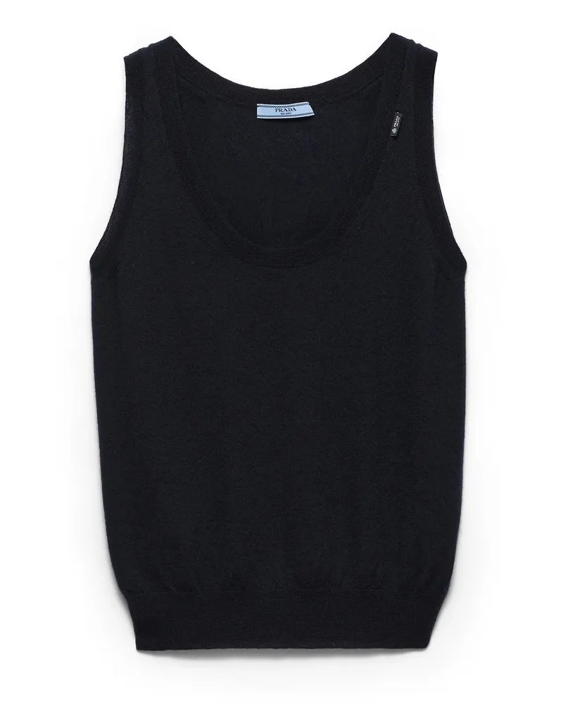 Prada Tanktop Aus Kaschmir, Damen, Schwarz, Größe Schwarz