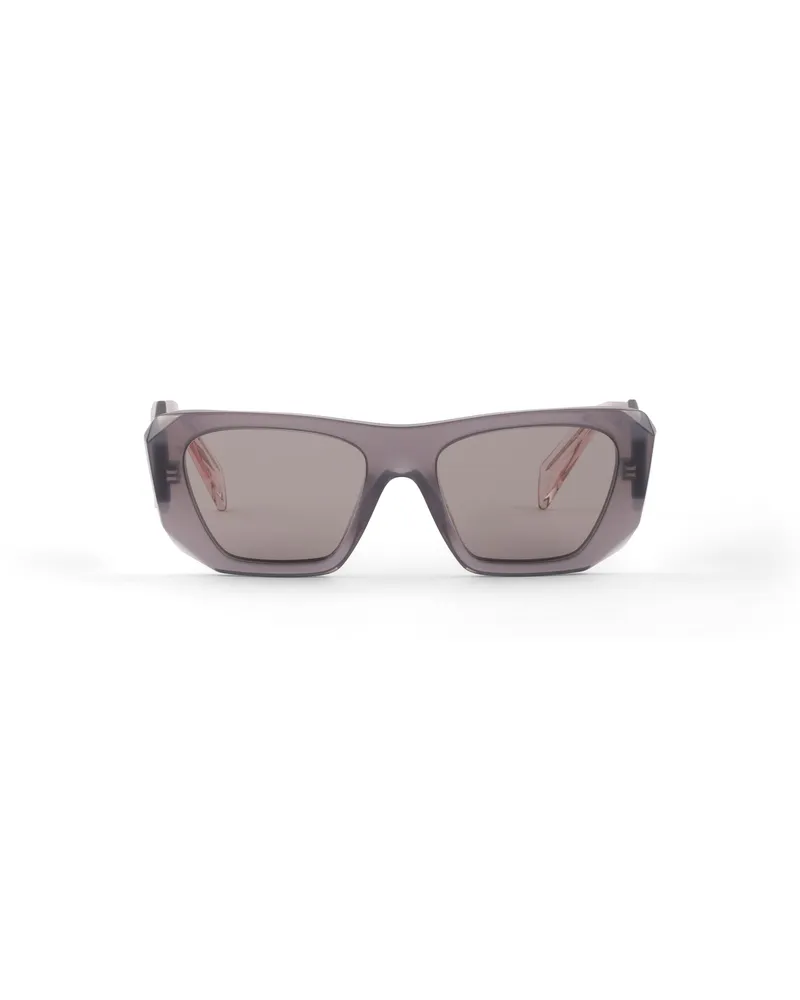 Prada Symbole Sonnenbrille, Damen, Graue Gläser Graue