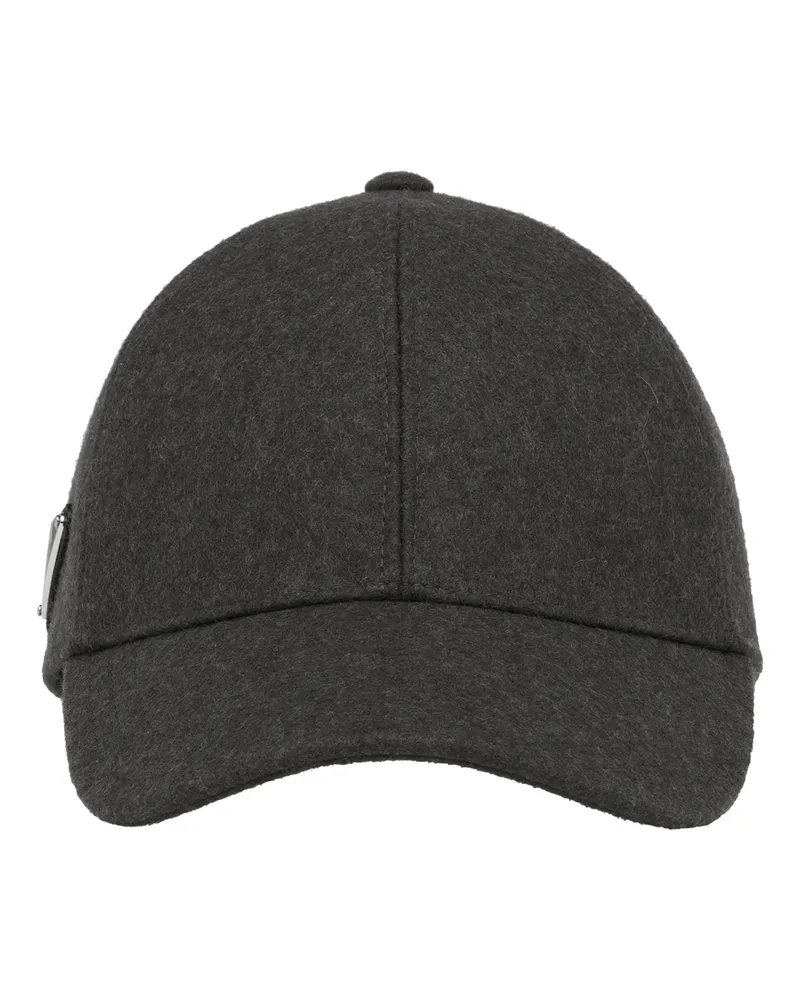 Prada Baseballkappe Aus Loden, Herren, Anthrazitgrau, Größe Anthrazitgrau