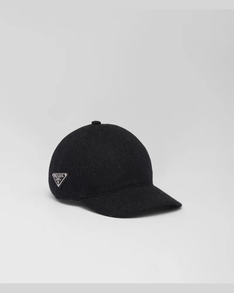 Prada Baseballkappe aus Loden Anthrazitgrau